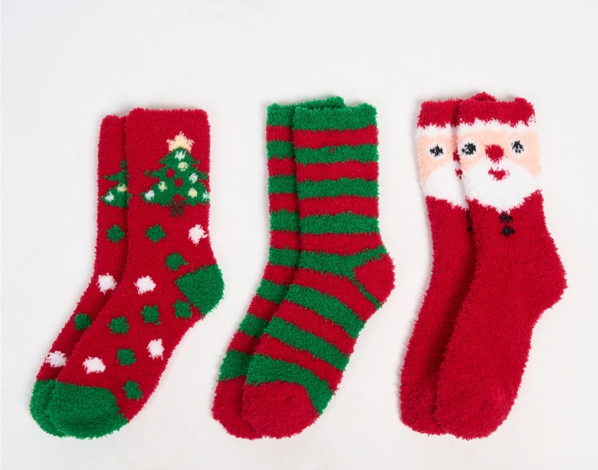 Christmas Novelty Socks, Multi - 3 Pack