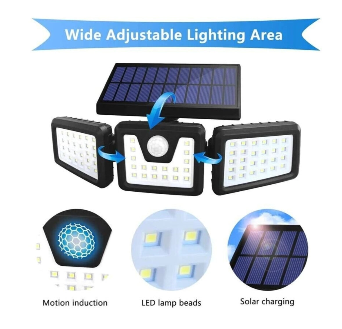 74 LED Solar Powered Outdoor Sensor Light