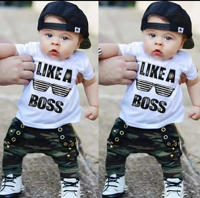 Newborn Baby Boys Clothing Set (Like a boss)