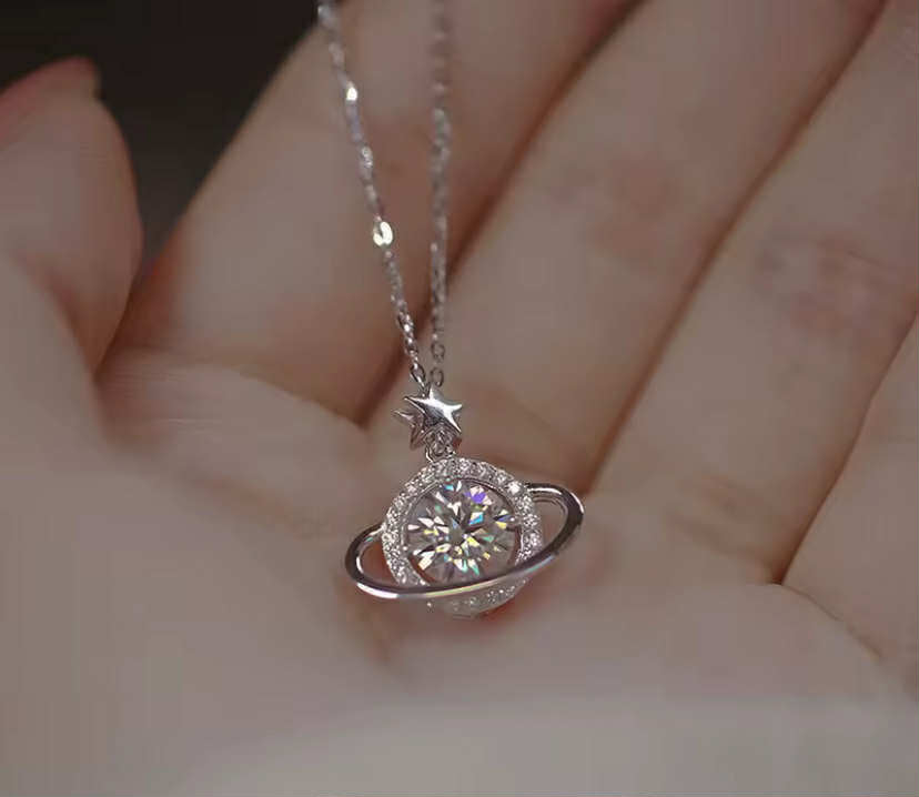 Sterling Silver Planet Necklace