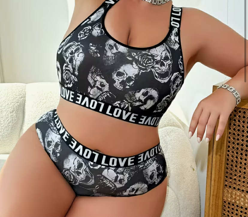 2 pcs Plus-size Single-layer Thin Sexy Lingerie Set