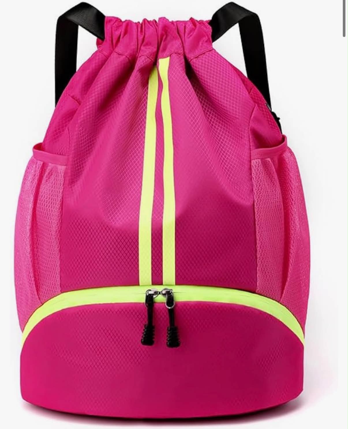 Football Boot Bag,Sports Kit Gym Sack Swimming PE Large Drawstring Bag Unise With Wet And Dry Separation,Waterproof Gym