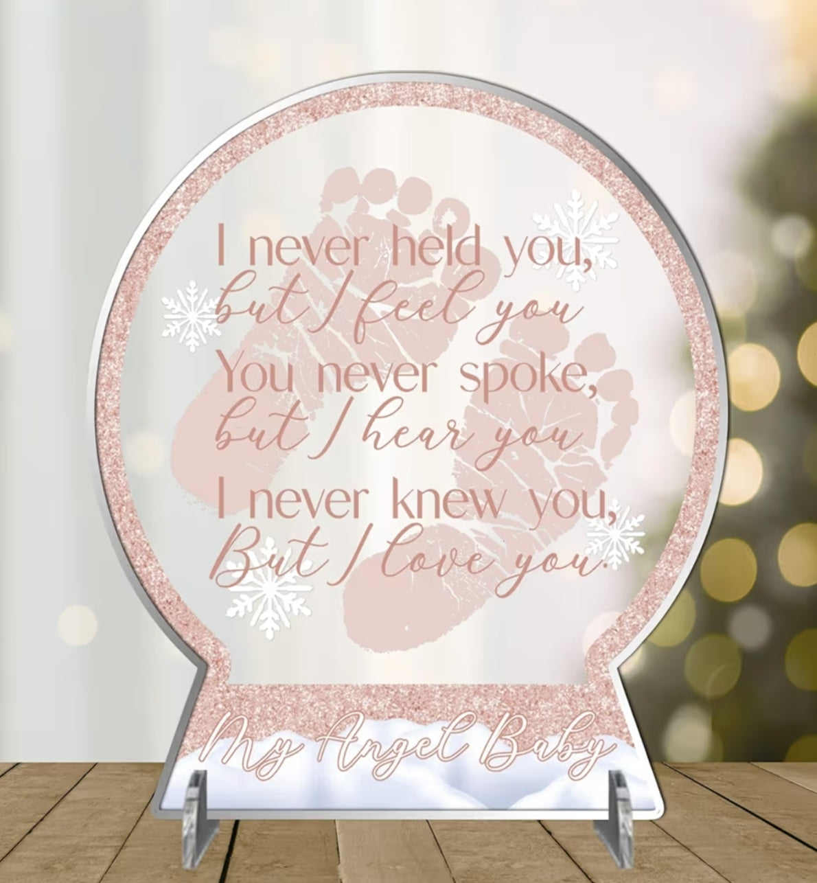 Personalised Angel Baby Snow globe