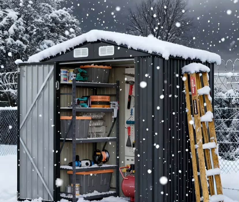 Nordivale 6x4ft Metal Storage Shed Outdoor