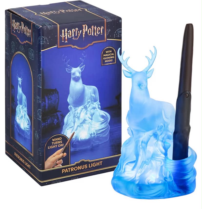 Paladone Harry Potter Deer Patronus Light with Wand Remote Control, Officially Licensed Wizarding World Merchandise, Battery Powered