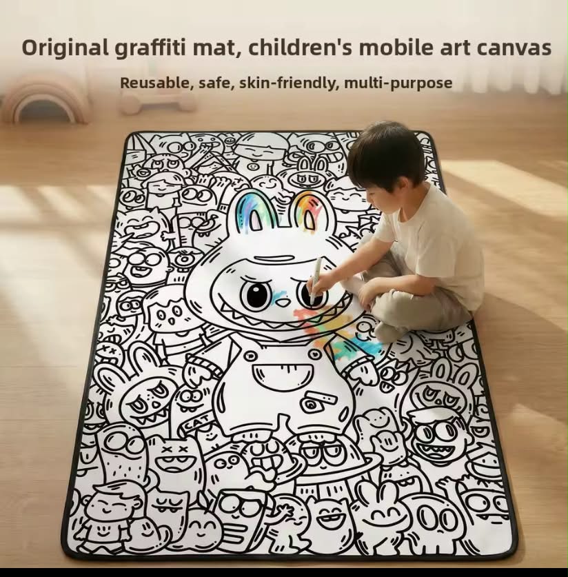 Washable Lamb Velvet Children's Drawing Graffiti Blanket