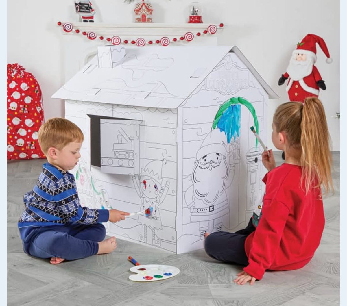 Sleigh Bells Colour Your Own Santa's Workshop