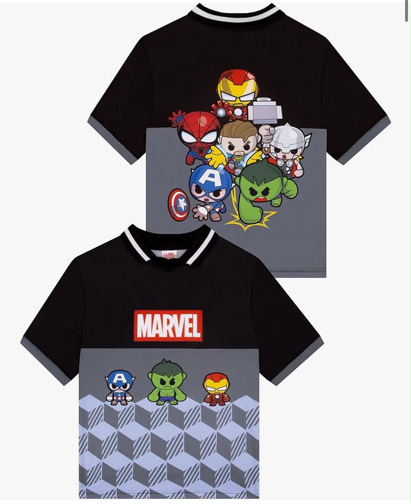 Marvel T Shirt, The Avengers Football Shirt for Boys, Oversized Boys’ T-Shirts,