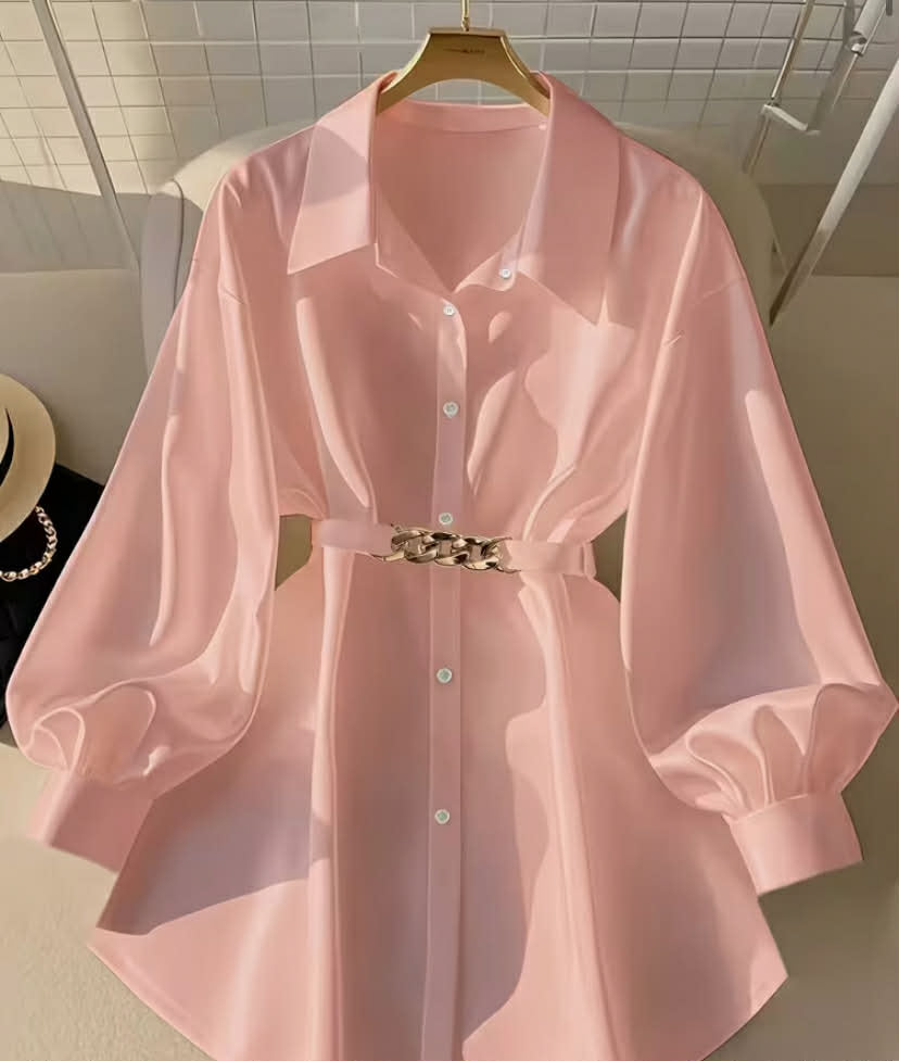 Plus-Size Women'S Solid Color Long Sleeve Top, Casual And Elegant, Suitable for Spring, Summer, Autumn, And Winter Wear