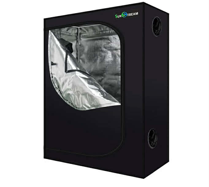 SunStream Hydroponic 4x2 FT Grow Tent 48"x24"x60"(120x60x150cm) for Indoor Seedling Plant Growing, Water-Resistant LightProof 600D Oxford Mylar Grow Tents