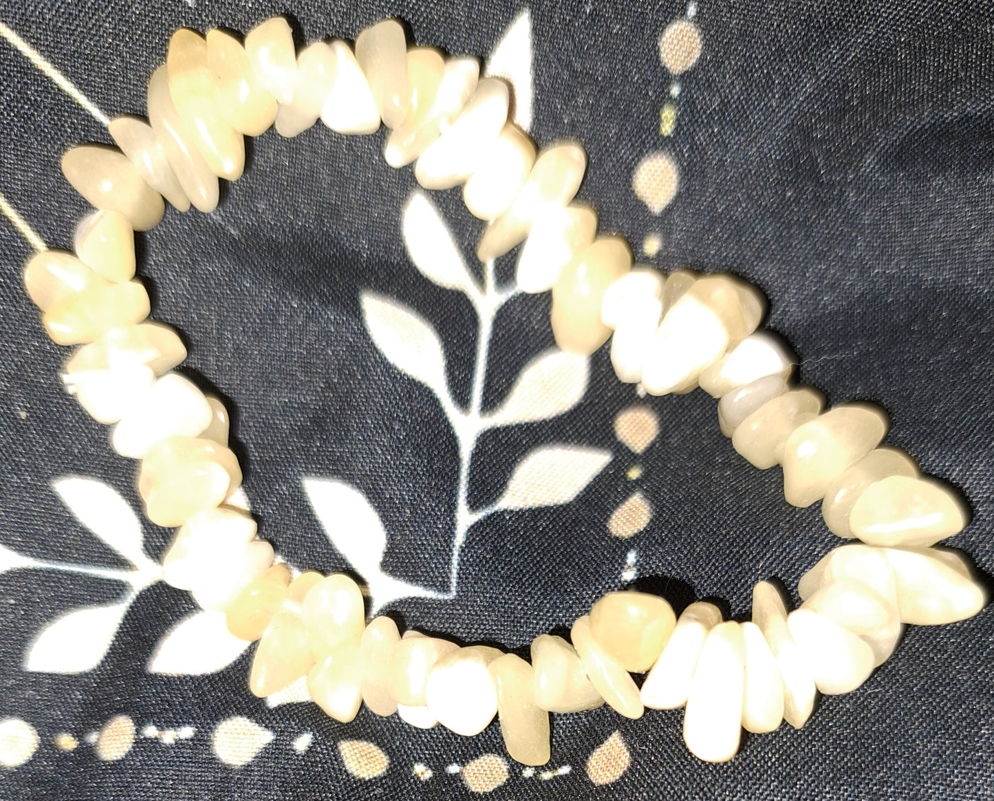 Real crystal Calcite chip bracelet
