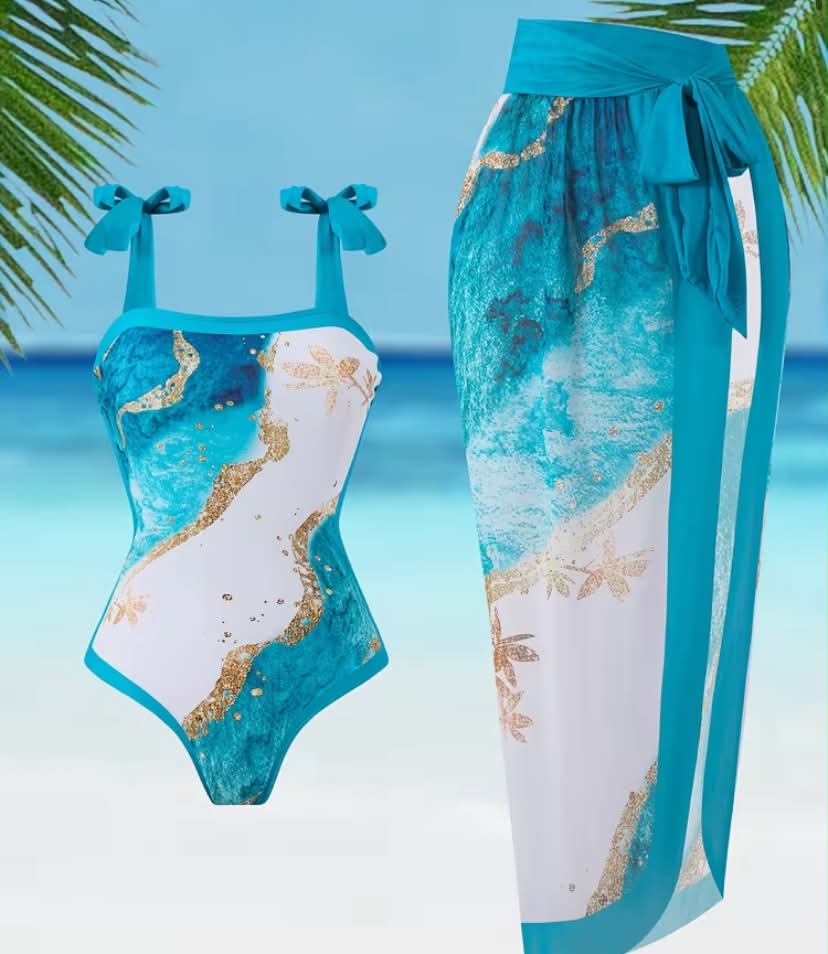 Summer Trend One-Piece Conservative Tummy Control Vacation Beach Hot Spring Swimsuit French-Style Vintage One-Piece Swimsuit