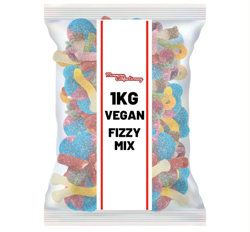 1kg Vegan Fizzy Sweet Mix - Assortment Of Fizzy Jelly Pick N Mix Sweets