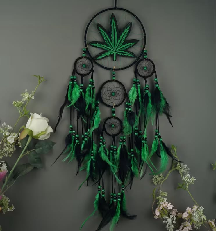 Weed Embroidered Leaf Weed Gifts for Women Men Room Bedroom Decorations