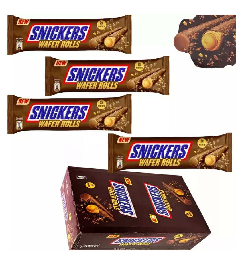 Snickers Wafer Rolls Milk Chocolate Crispy Wafer Rolls 12 x 24 g