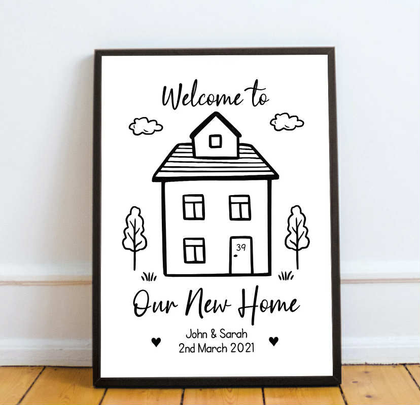 Personalised House Warming Print New Home Gift First Home Our First Home Gift