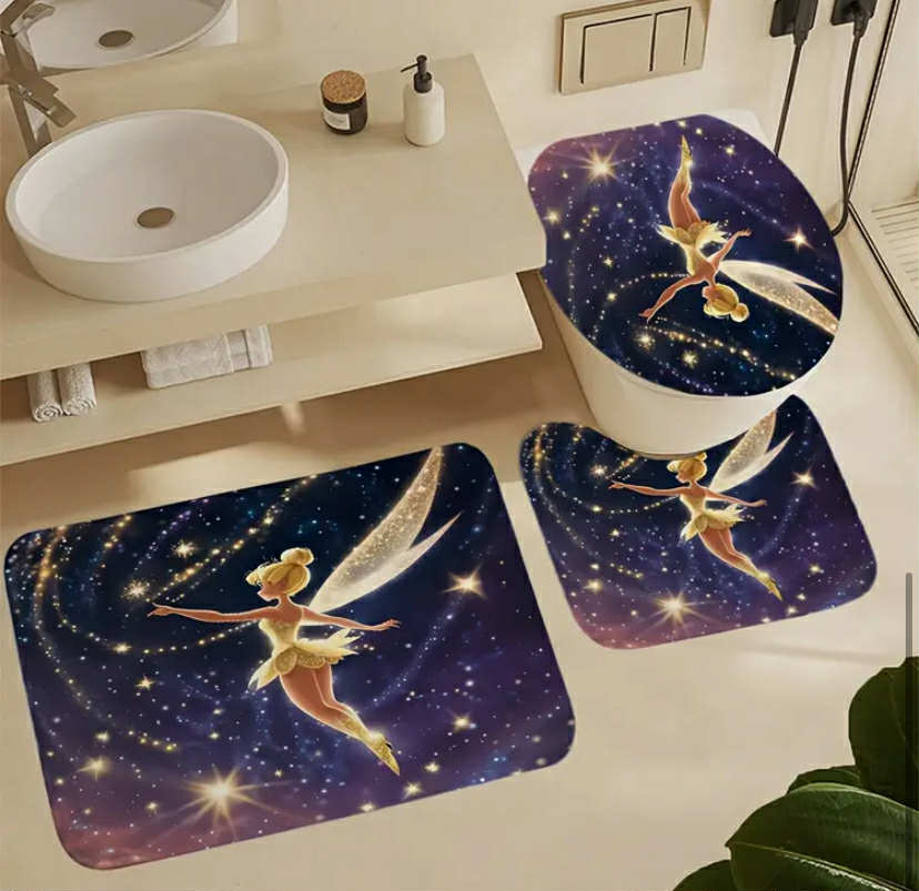 Tinker Bell 3 pcs Bathroom Rug Set