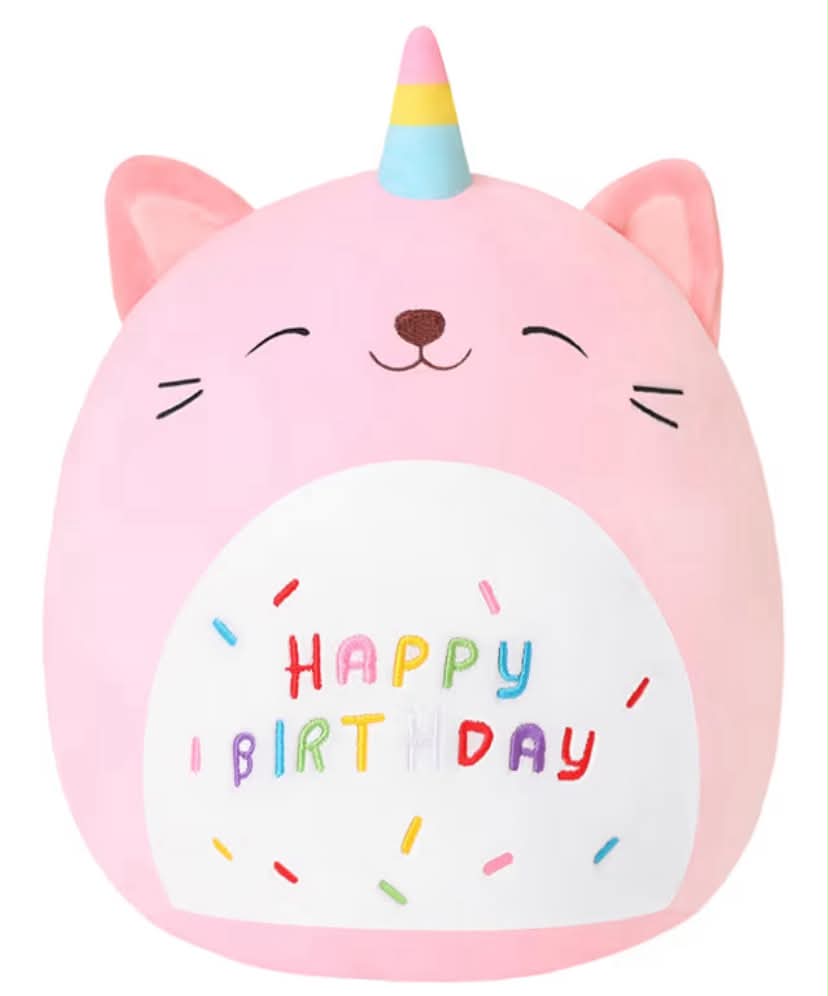 Xfrog Cat Plush Pillow 10" Cute Birthday Plushies Kawaii Unicorn Plush Toys Gifts for Kids 25CM