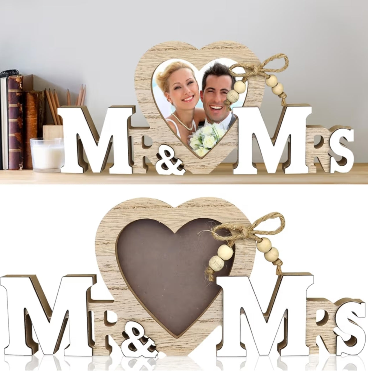 Mr & Mrs Picture Frame Wedding Anniversary Ornament