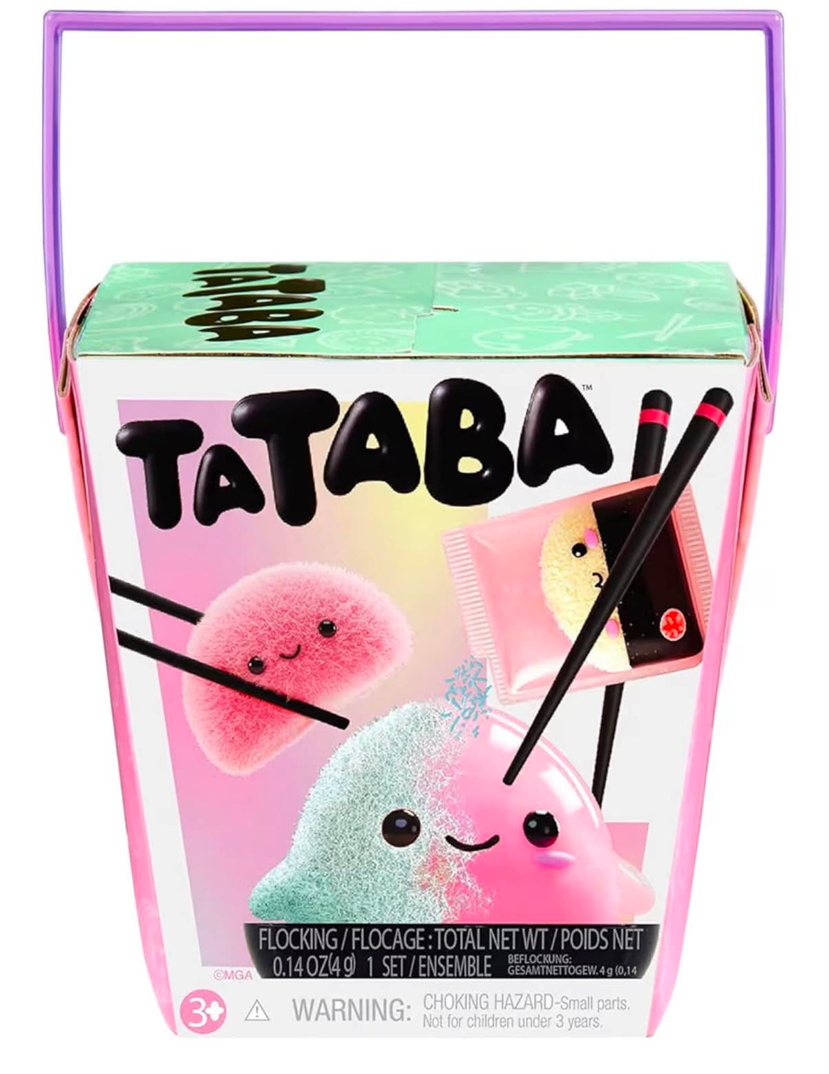 MGA Entertainment Tataba Squishy Collectable Toys - Blind Packaging with DIY Flocking Powder, Includes Takeout-Style Box and Accessories, 18 Collectables, for Collectors and Children Ages 3+ Years