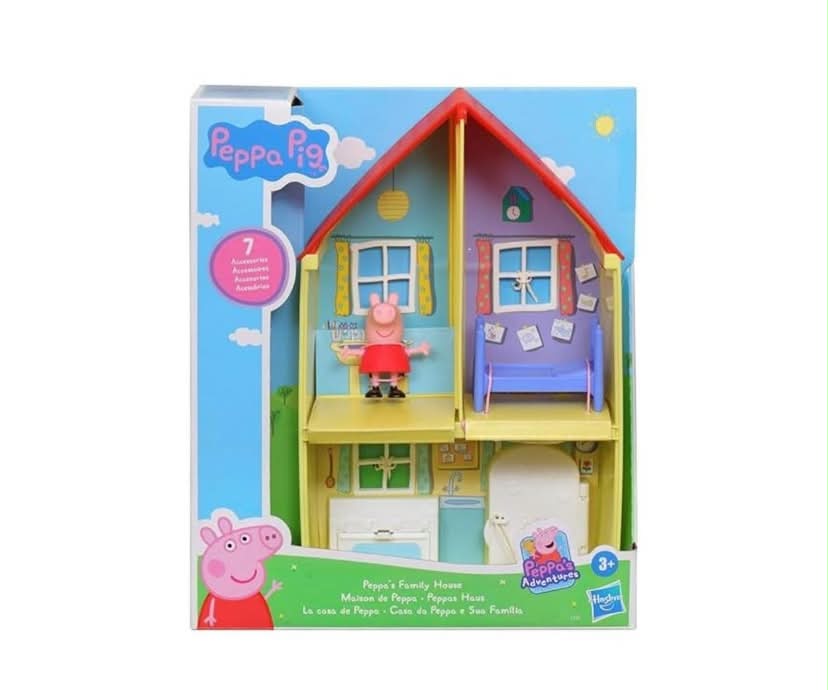 Peppa Pig Peppa’s Adventures Peppa’s Family House Playset Preschool Toy, includes Figure and 6 Accessories,