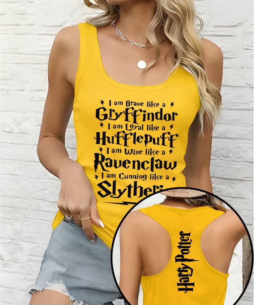 'I Am Hogwarts' All-over Print, Women's Fashion Sleeveless Tank Top, Perfect for Spring and Summer