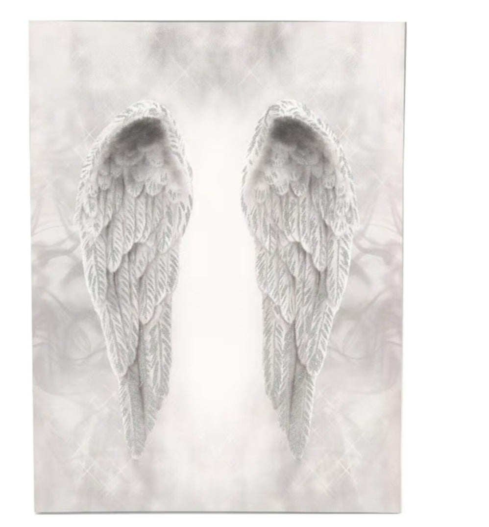 Street Glitter Angel Wings Canvas Wall Art Hanging Picture Home Decoration Print Plaque
