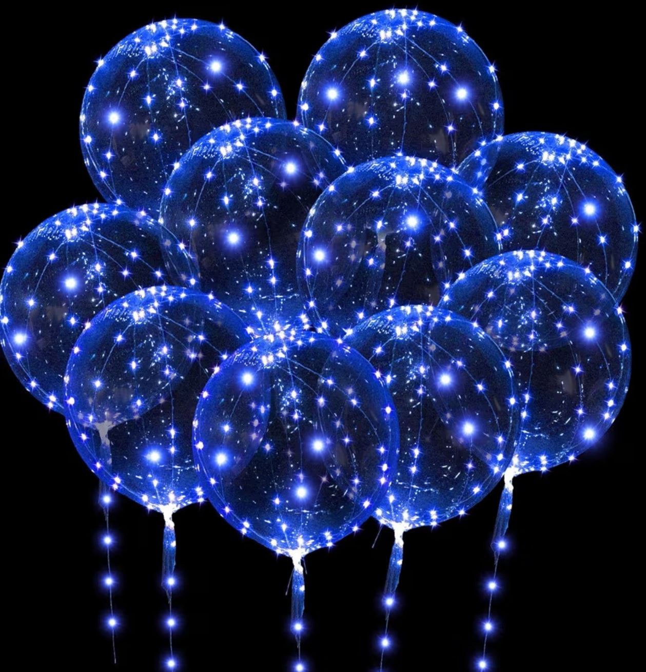 Light Up LED Balloons,Transparent Reusable LED Bobo Balloons