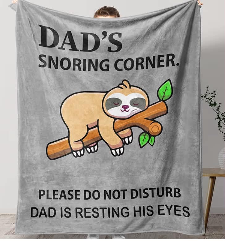 Fathers Day Dad Blanket Gifts, Gift for Dad on Father's Day