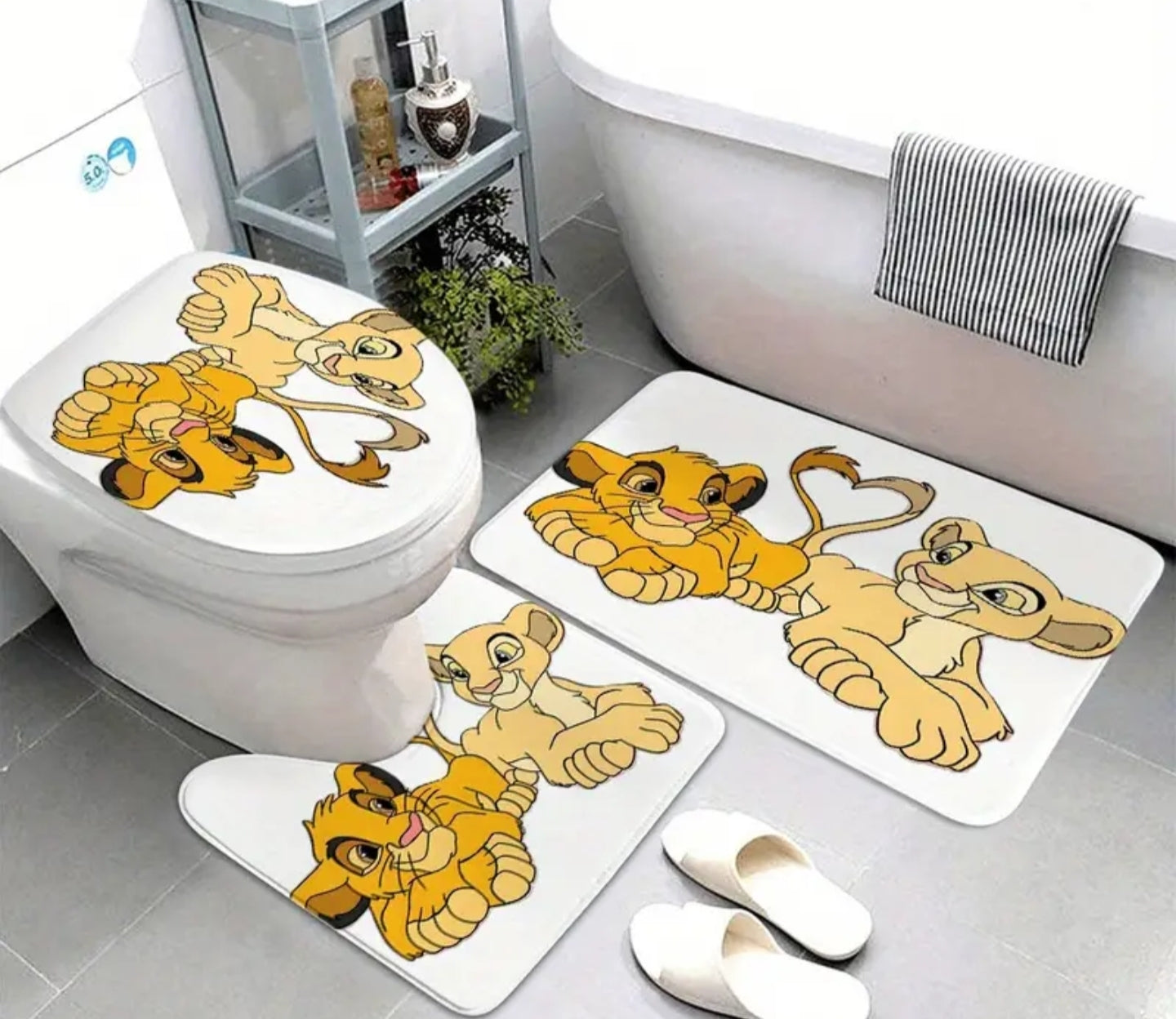 3pc lion king bathroom set