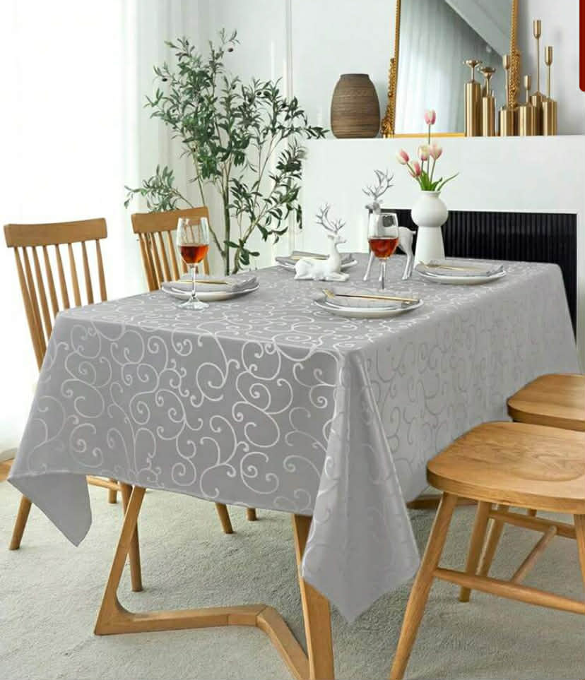1 pc Satin Jacquard Floral Tablecloth, Luxurious Square Decorative Cloth For Home, Kitchen, Dining Table, Bedside Cabinet,