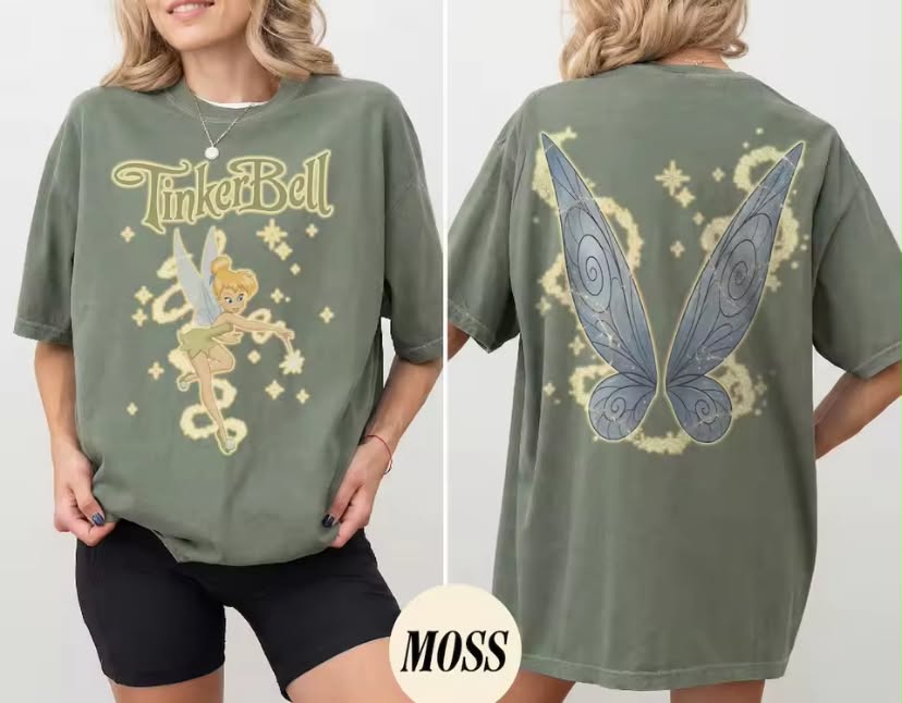 Retro Tinker Bell Printed T-shirt