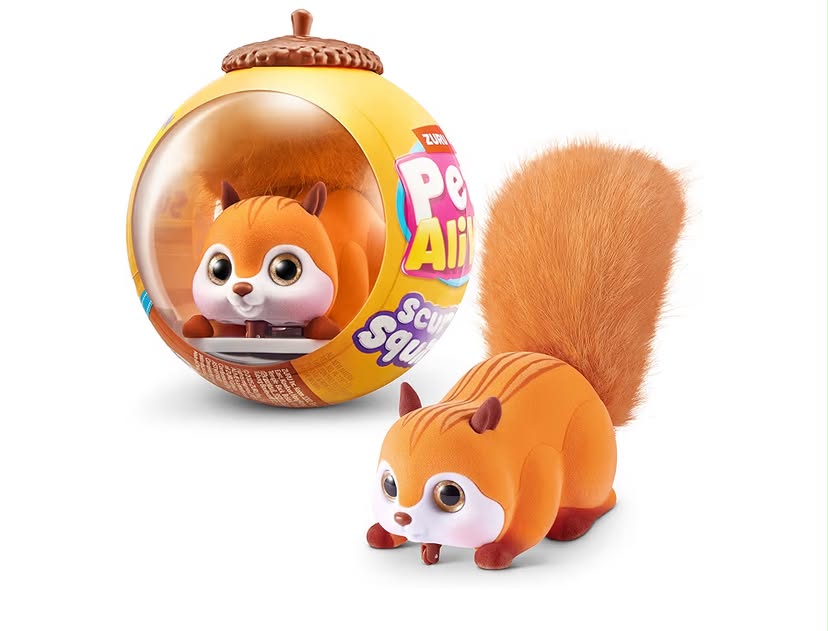Pets Alive Scurry'n Squirrel by ZURU – Interactive Robotic Pet Toy, Moving Squirrel with Realistic Movements and Sounds, Ages 2+, Child Toddler
