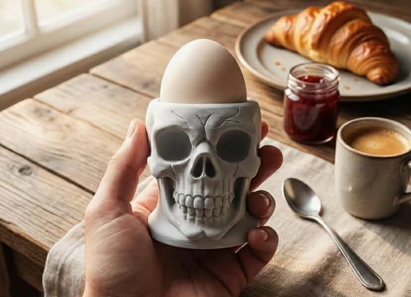 1 pc Exquisite Vampire Stone-like Statue Egg Tray Novel Gothic Dracula Sculpture Design, Plastic, Functional Storage for Kitchen Countertop, Desktop Art Decor,
