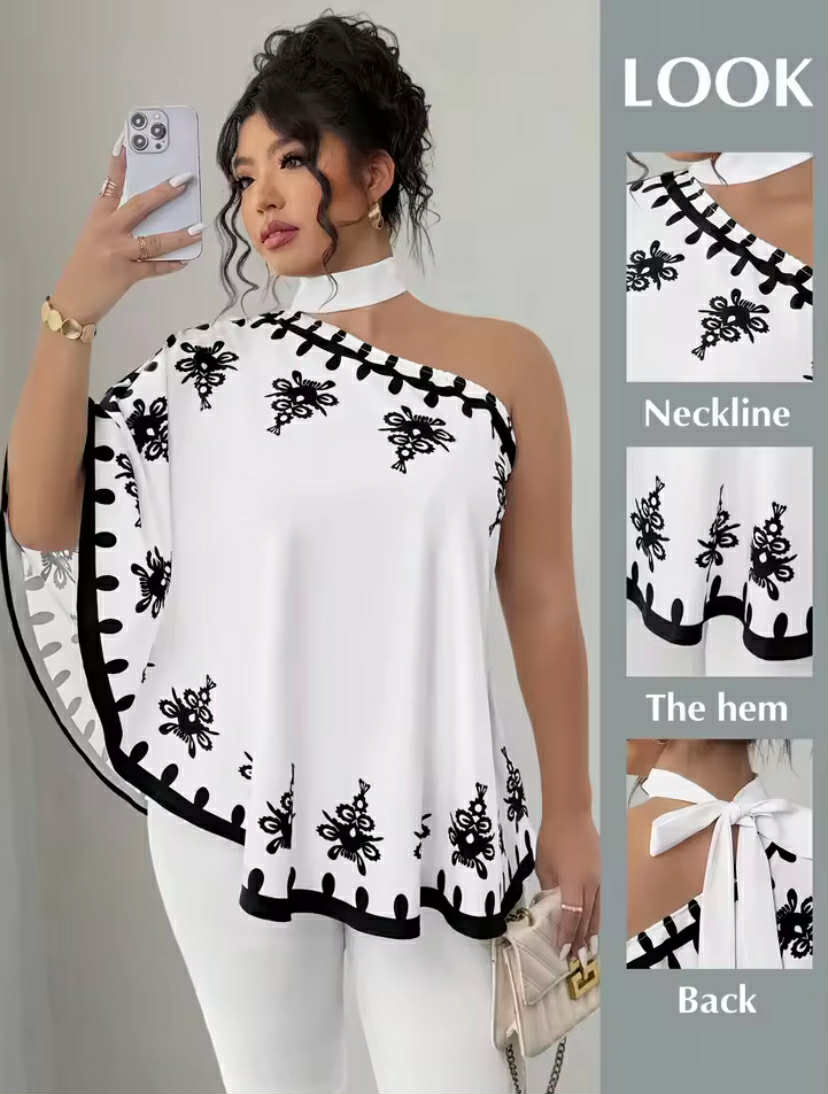 Plus Size Women's Printed Top