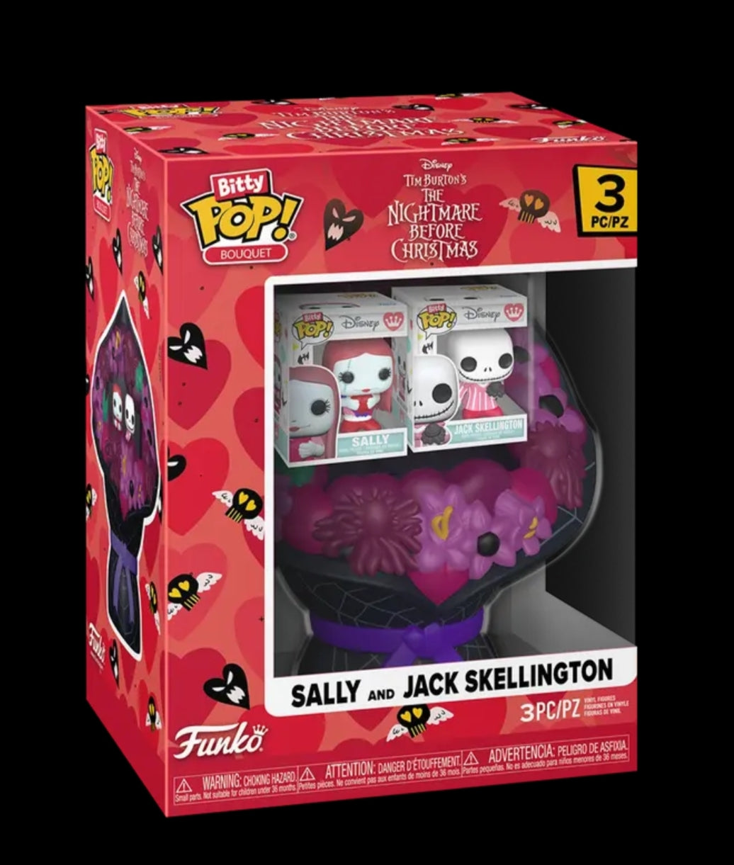 Funko Bitty Pop! Bouquet Sally & Jack Skellington (Valentine)
