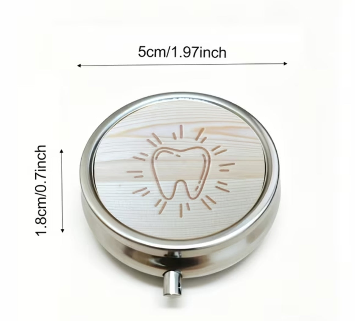 Metal Casing Tooth Fairy Tooth Box, Cute Tooth Storage Box, Tooth Organizer Box, Umbilical Cord Box