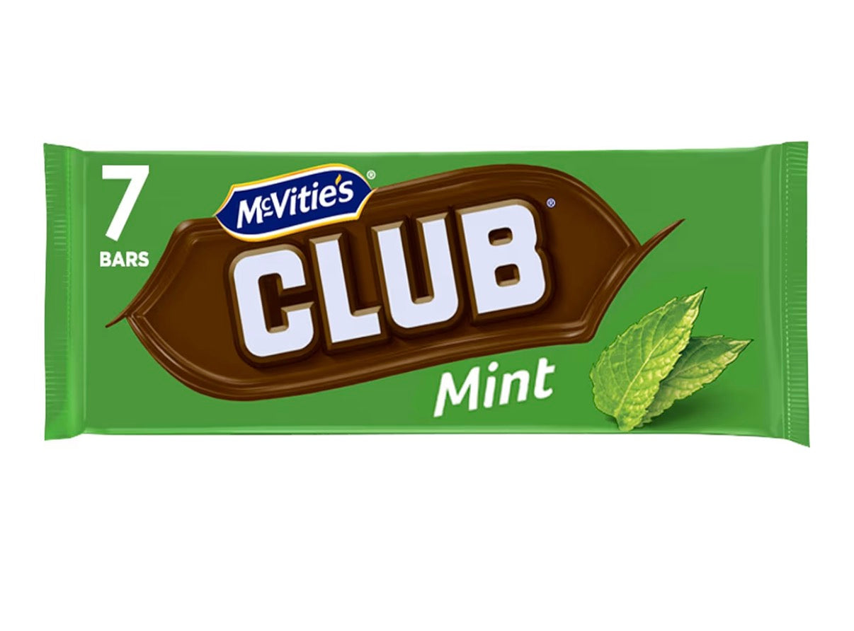McVitie's Club Mint Biscuit Bars, 161 g