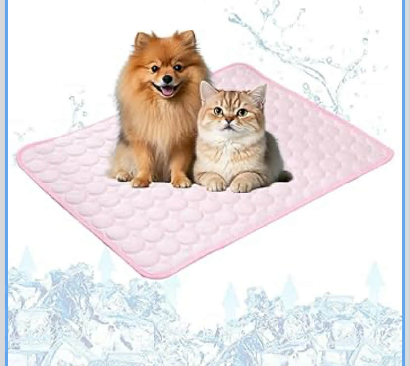 1 Pcs Dog Cooling Mat, 70 * 55CM Cooling Mat for Dogs, Summer Cool Mat for Dogs, Soft Comfortable Pet cooling Pads for Cat Puppy (Pink)