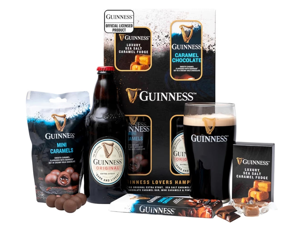Guinness Beer Gift Set, 500 ml, Pint Glass, Chocolate & Fudge Hamper