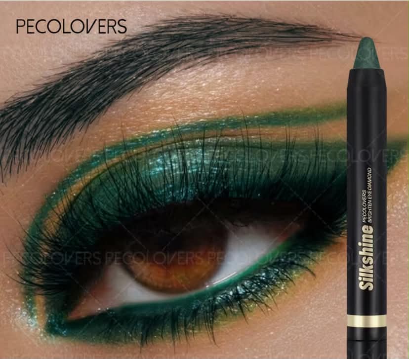 1 pc Pecolovers Sparkling Blue Eyeshadow Stick - Waterproof Long-Lasting Formula, Smooth Glitter Eyeshadow for Bold Stage Makeup,