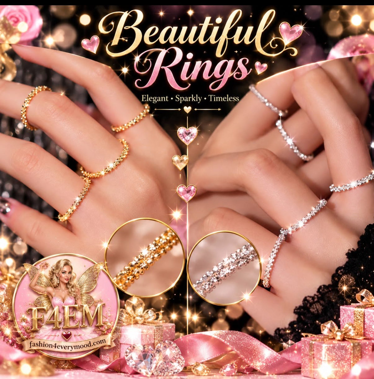 Beautiful Sparkly Rings