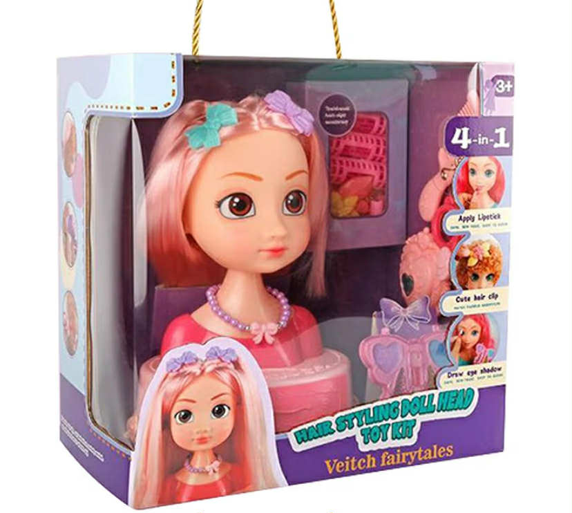 Girls Hair Salon Set – Doll Head Styling Kit