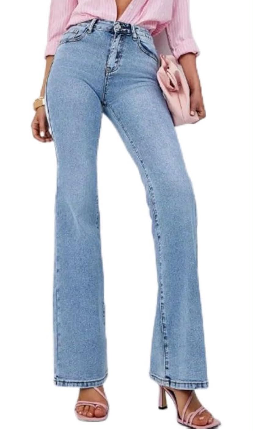 Women's for Flare Jeans Mid-Waist Stretch Trousers Women's