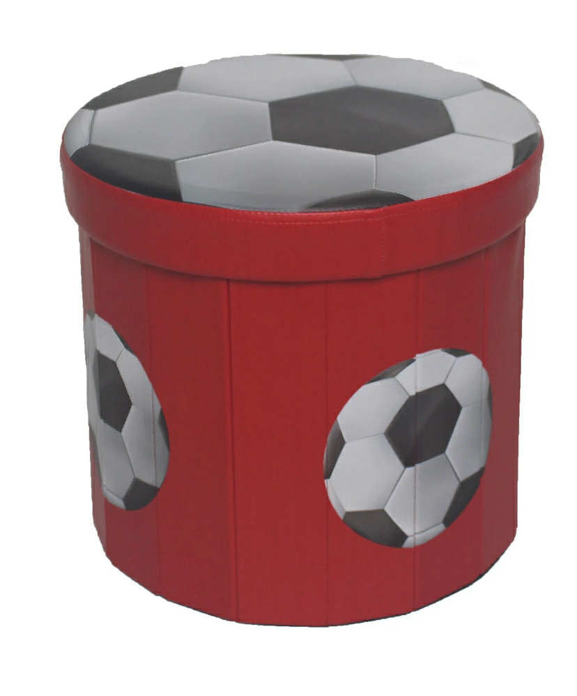 Large New Folding Storage Ottoman Seat Stool Toy Storage Box Faux Leather Pouffe