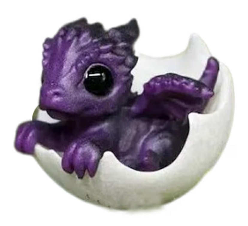Tiny Cute Dragon, Newborn In Egg, Baby Figurine, Resin