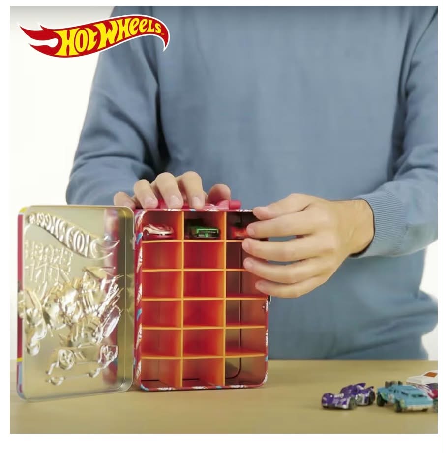 Hot Wheels 1:64 Scale Cars Metal Car Carry Case 18 Toy Storage Organiser
Gift for Collectors Kids 3+ 3D HW Race lid Design (Cars not Included)