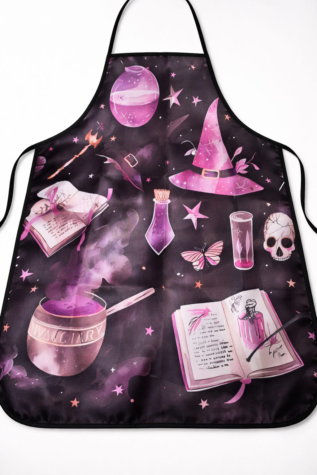 Pink and Black Witchy Apron
