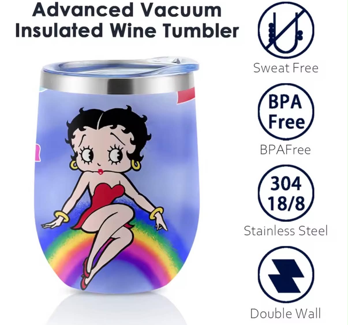B-Betty Girl B-Boops Vacuum Flasks