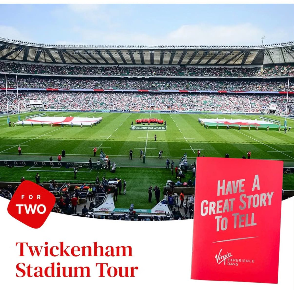 Twickenham Stadium Tour for Two – Behind the Scenes Football & Rugby Stadium Experience Including Dressing Rooms, Players’ Tunnel, Dugouts & Stadium Museums